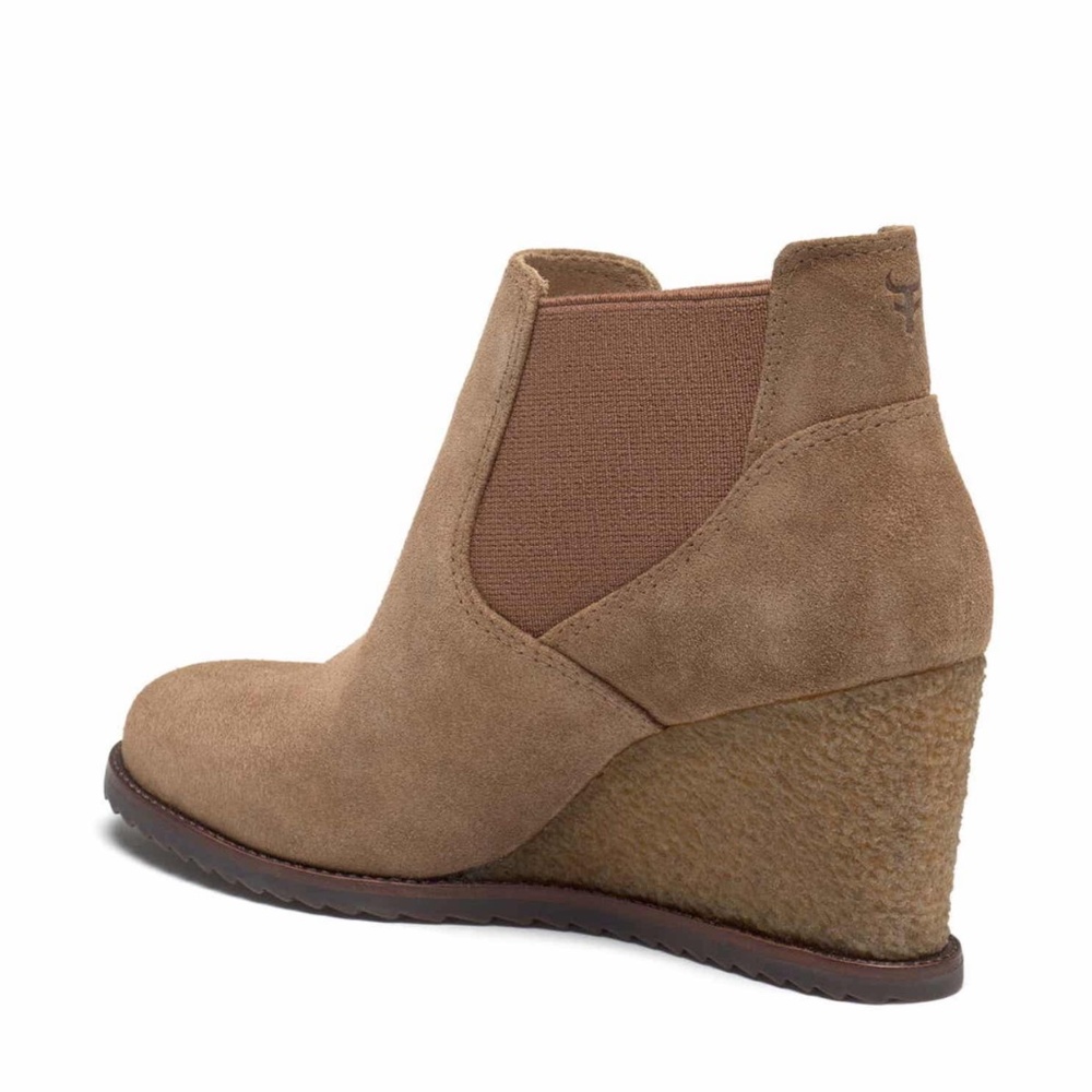 Trask Tatum suede Wedge Bootie Size 8M new in box